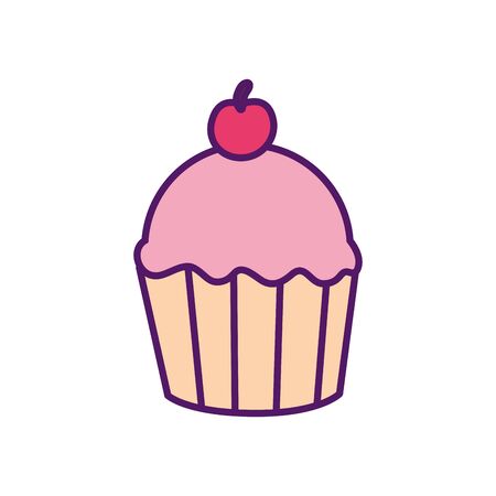 Cupcake design, Muffin dessert sweet bakery sugar pastry and food theme Vector illustrationのイラスト素材