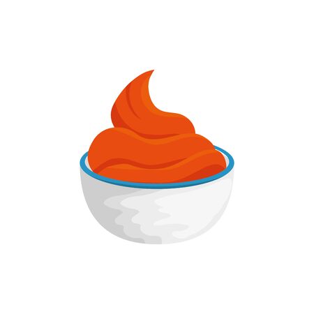 delicious sauce in cup isolated icon vector illustration designのイラスト素材