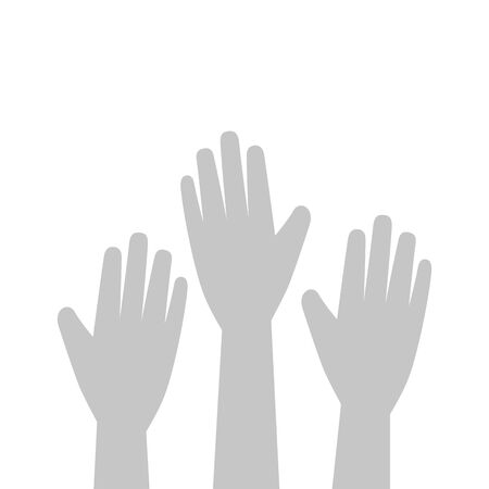 Sign with hands design of People arm finger person learn communication healthcare theme Vector illustrationのイラスト素材