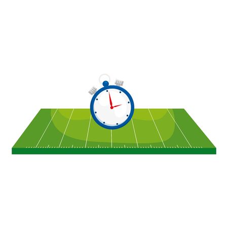 field american football with chronometer vector illustration designのイラスト素材