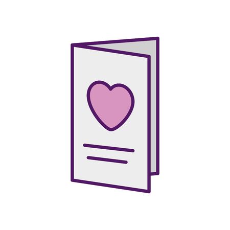 Love card with heart design of Passion romantic valentines day wedding decoration and marriage theme Vector illustrationのイラスト素材