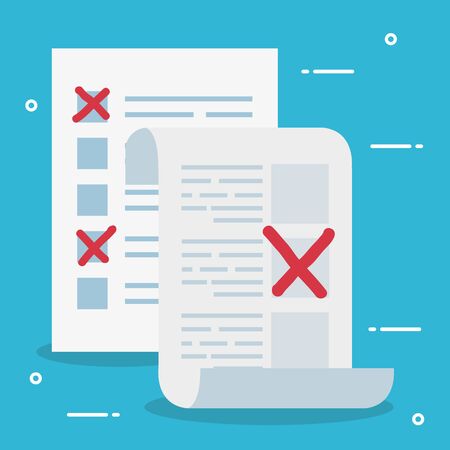 vote form with candidates isolated icon vector illustration designのイラスト素材