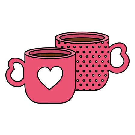 cups coffee delicious isolated icon vector illustration designのイラスト素材