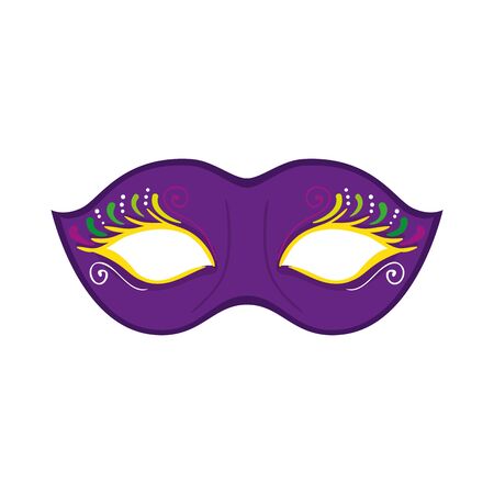 Mardi gras mask design, Party carnival decoration celebration festival holiday fun new orleans and traditional theme Vector illustrationのイラスト素材