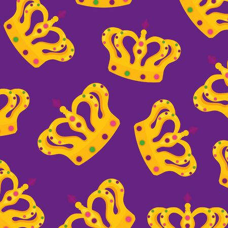 Crown background design, Royal king queen luxury jewelry kingdom insignia emperor authority and coronation theme Vector illustrationのイラスト素材