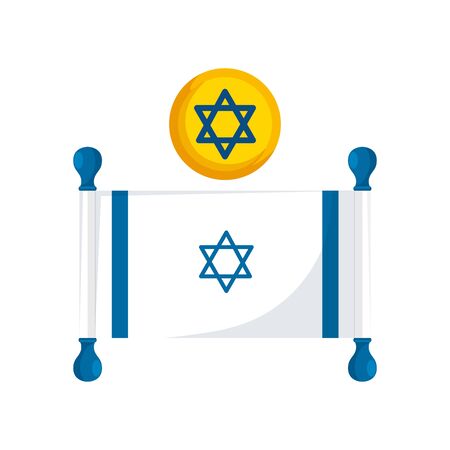 flag israel patriotic isolated icon vector illustration designのイラスト素材