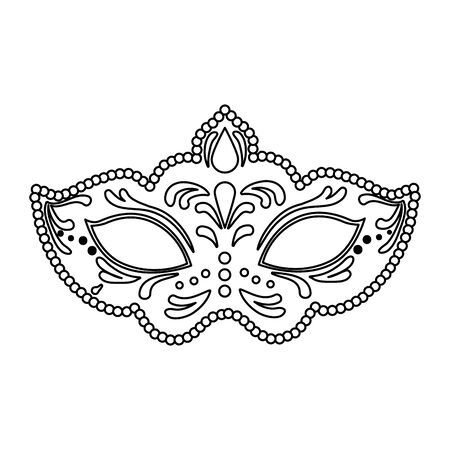 elegant mask fantasy isolated icon vector illustration designのイラスト素材