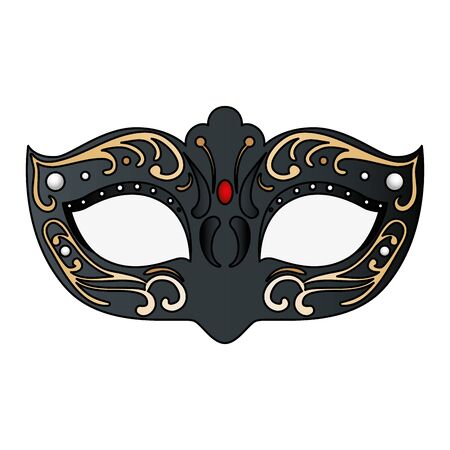 elegant mask fantasy isolated icon vector illustration designのイラスト素材