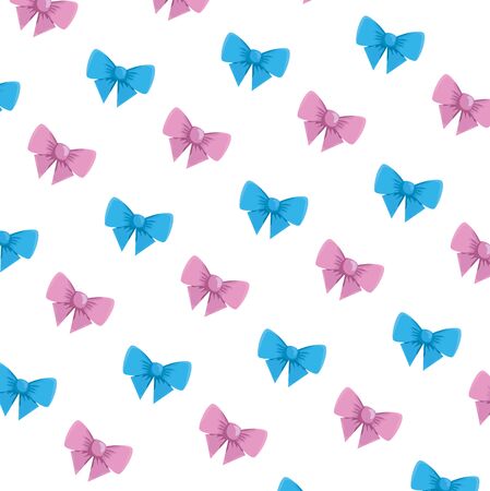 cute bow decorative pattern background vector illustration designのイラスト素材