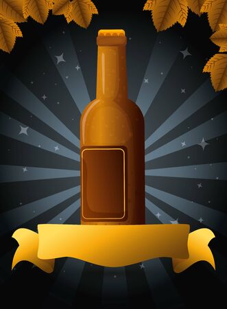 Oktoberfest beer design, Germany festival celebration europe landmark munich culture and party theme Vector illustrationのイラスト素材