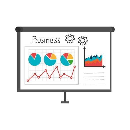 paper board with infographic isolated icon vector illustration designのイラスト素材