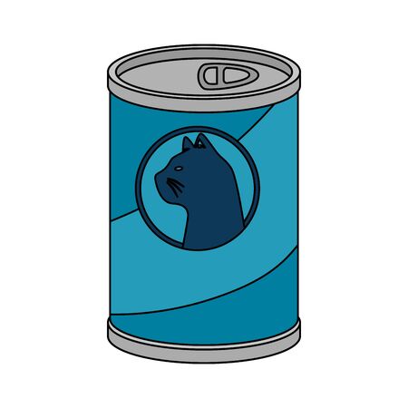 food cat in can isolated icon vector illustration designのイラスト素材