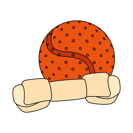 bone toy dog with ball isolated icon vector illustration designのイラスト素材