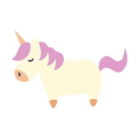 cute unicorn fantasy isolated icon vector illustration designのイラスト素材