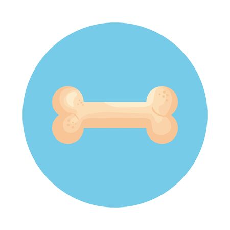 bone toy dog in frame circular isolated icon vector illustration designのイラスト素材