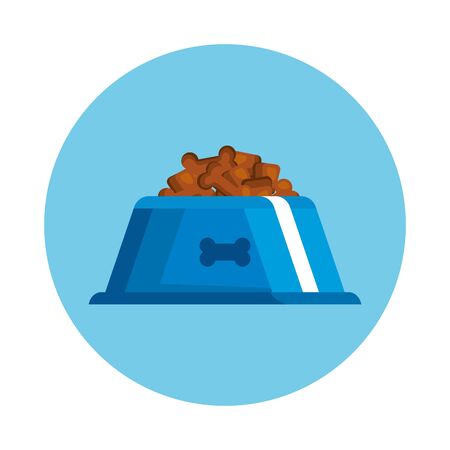 dish food dog in frame circular isolated icon vector illustration designのイラスト素材