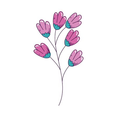branch with flowers isolated icon vector illustration designのイラスト素材