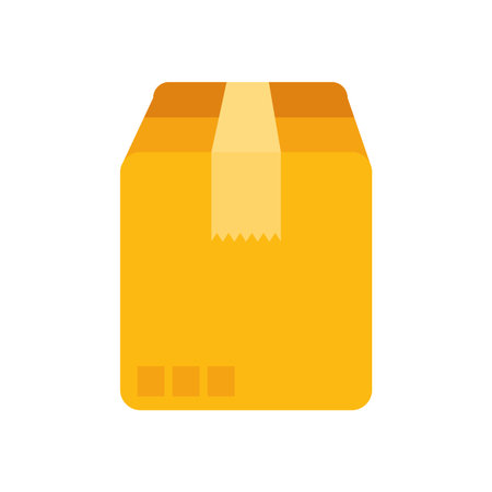 delivery service with box package isolated icon vector illustration designのイラスト素材