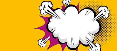 cloud explosion pop art style icon vector illustration designのイラスト素材