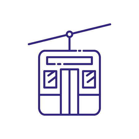 Aerial tramway vehicle design, Transportation travel trip urban motor speed fast automotive and driving theme Vector illustrationのイラスト素材