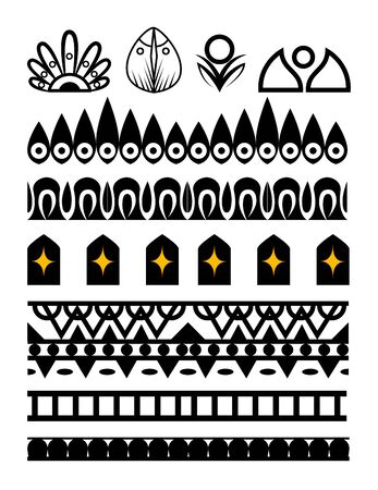 set of gothic shapes and silhouettes vector illustration designのイラスト素材