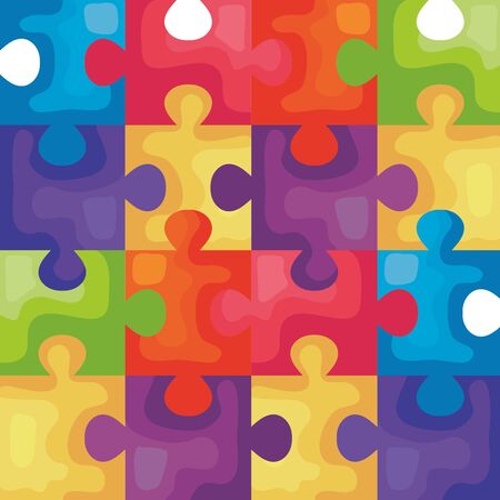 background of puzzle pieces icons vector illustration designのイラスト素材
