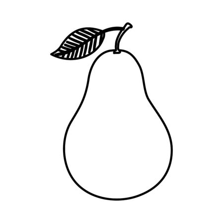 fresh pear fruit nature icon vector illustration designのイラスト素材