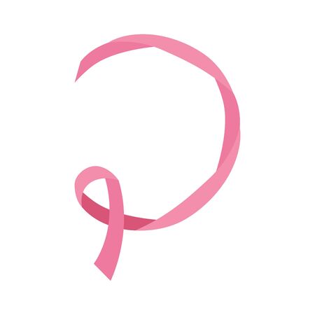 pink ribbon of the fight cancer against breast vector illustration designのイラスト素材