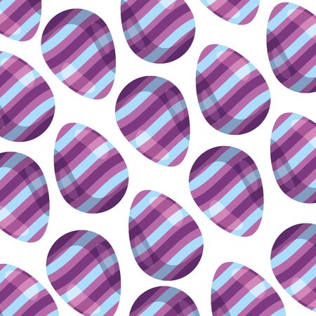 background of eggs easter decorated with stripes vector illustration designのイラスト素材