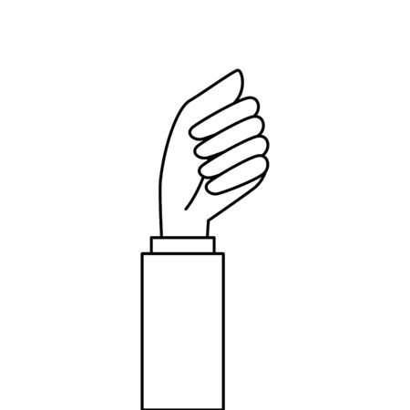 Sign with hand design of People arm finger person learn communication healthcare theme Vector illustrationのイラスト素材