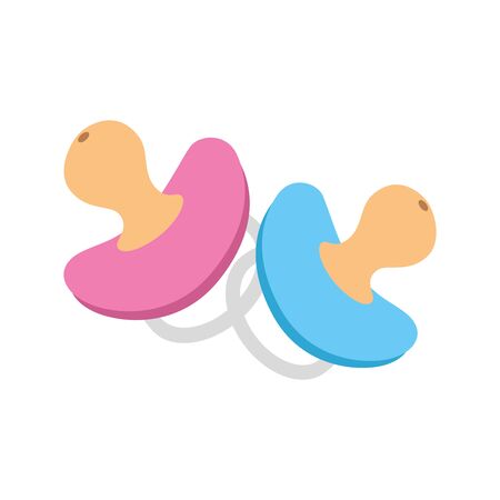 cute pacifiers baby isolated icon vector illustration designのイラスト素材