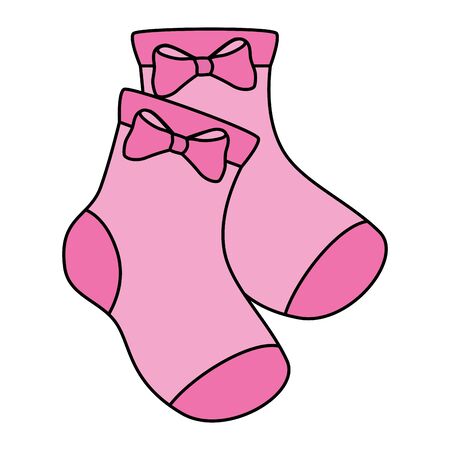 cute socks baby isolated icon vector illustration designのイラスト素材