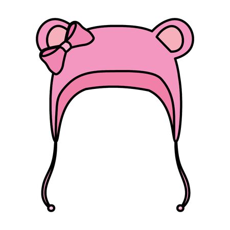 wool bear hat with ears isolated icon vector illustration designのイラスト素材