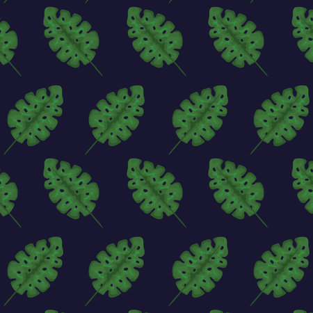 tropical leaves nature plants background to summer time vector illustration