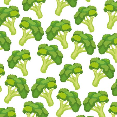fresh broccolis vegetables pattern background vector illustration designのイラスト素材