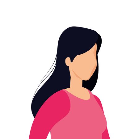 beautiful woman avatar character icon vector illustration designのイラスト素材