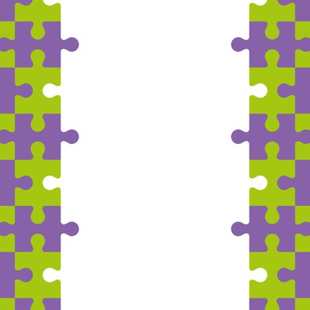 frame of puzzle pieces icons vector illustration designのイラスト素材