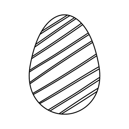cute egg easter decorated with stripes vector illustration designのイラスト素材