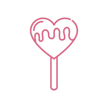 Heart candy design of love passion romantic valentines day wedding decoration and marriage theme Vector illustrationのイラスト素材