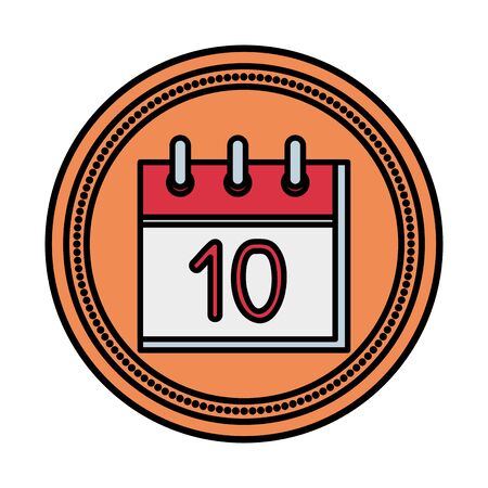 calendar reminder with number ten vector illustration designのイラスト素材