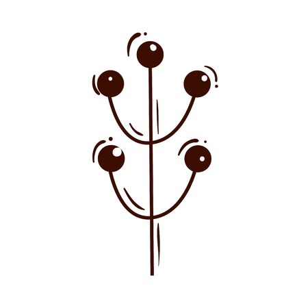 branch with seeds isolated icon vector illustration designのイラスト素材
