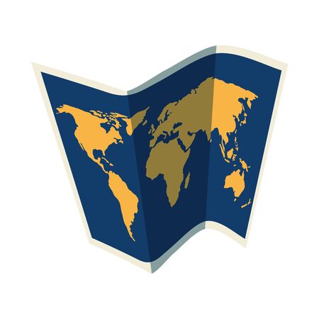 paper map location isolated icon vector illustration designのイラスト素材