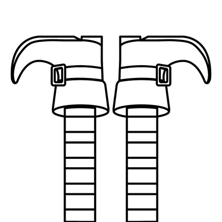 leprechaun legs with boots isolated icon vector illustration designiconのイラスト素材