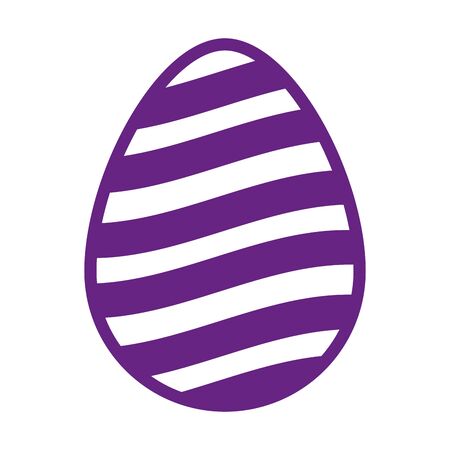 cute egg easter decorated with stripes vector illustration designのイラスト素材