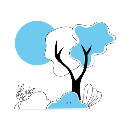 tree plant nature isolated icon vector illustration designのイラスト素材