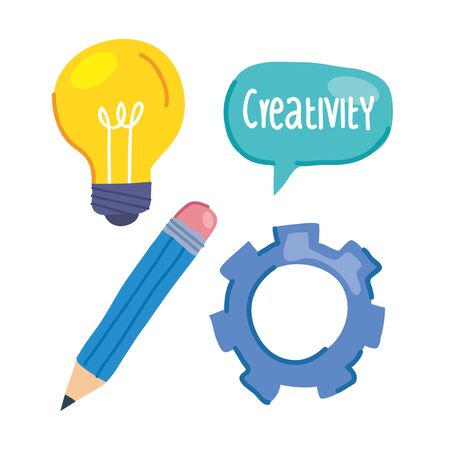 bundle of creative set icons vector illustration designのイラスト素材