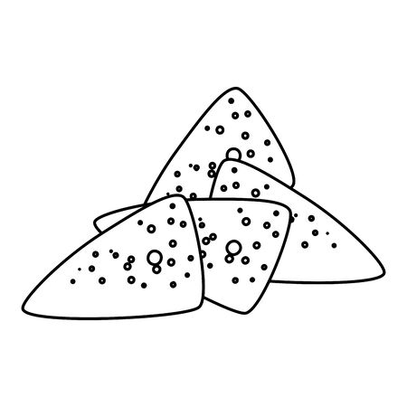 Mexican nachos design, Mexico culture tourism landmark latin and party theme Vector illustrationのイラスト素材