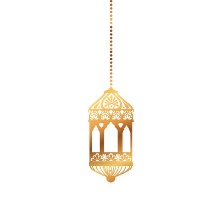 Hanging gold lantern design of Bohemic ornament indian decoration retro vintage meditation henna ethnic arabic texture and tribal theme Vector illustrationのイラスト素材