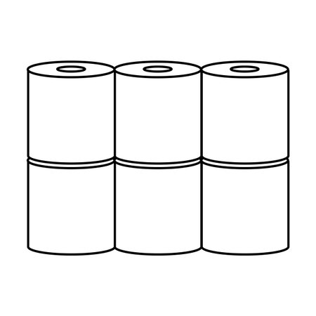 set toilet paper isolated icons vector illustration designのイラスト素材
