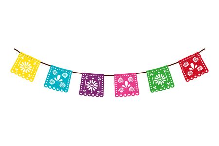 Banner pennant design, Party celebration event happy birthday holiday surprise anniversary and decorative theme Vector illustrationのイラスト素材